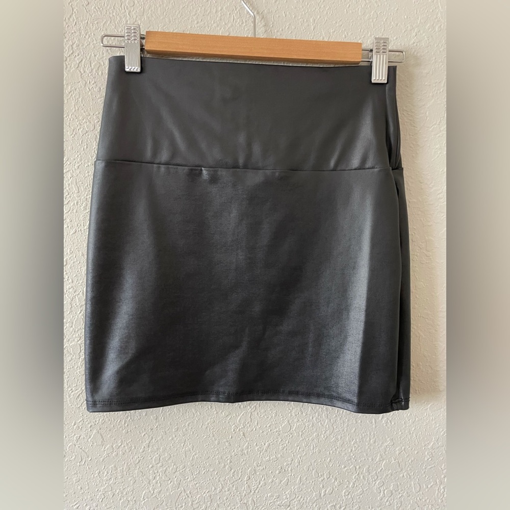 Faux Leather Skirt- S